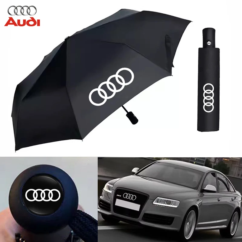 Зонт с логотипом автомобиля складной уличный зонтик для Audi Sline A1 A3 A4 A5 A6 A7 A8 B8 B9 B6 C6