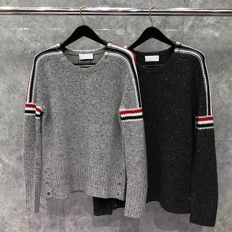 

2022 Fashion New Sweaters Men Women Slim Fit O-Neck Pullover Clothing Striped Wool Thick Autumn Winter Casual Coat