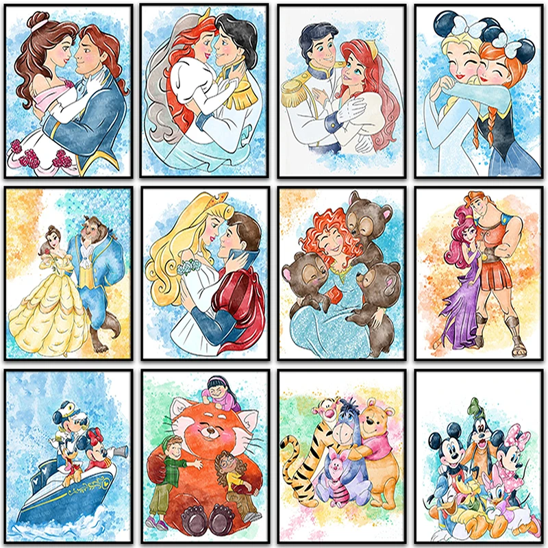 

NEW 5D DIY Diamond Painting Disney Princess Mickey Mouse Frozen Full Square&Round mosaic embroidery Cross stitch Home Decor Gift