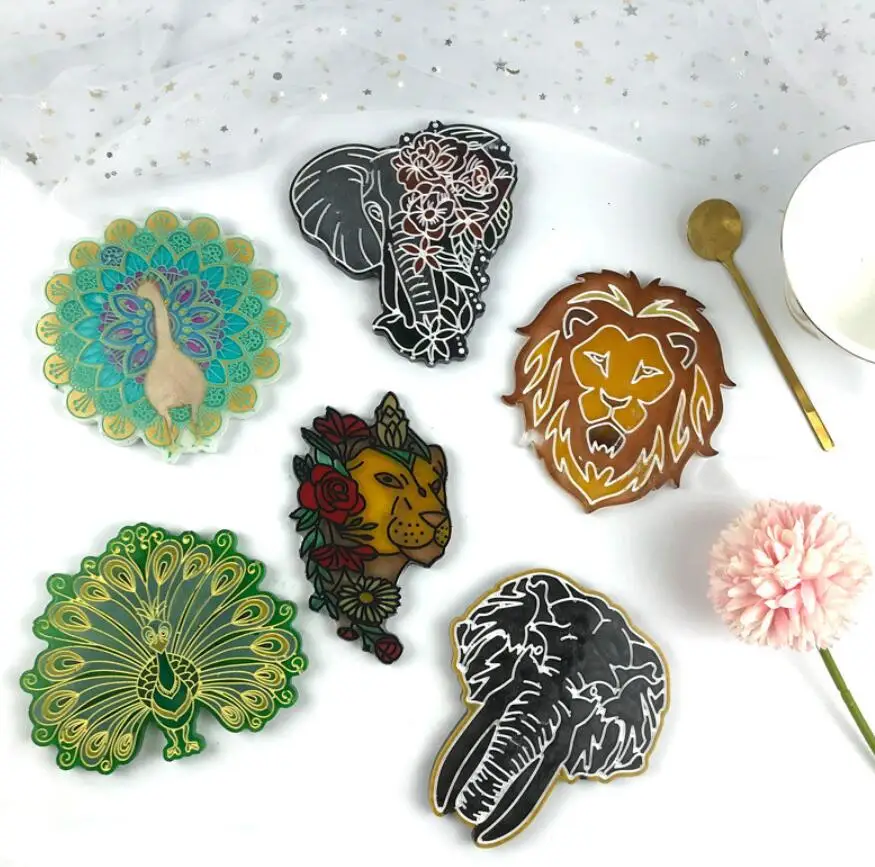 Силиконовая форма сделай сам С Рисунком Слона подставки под горку животных