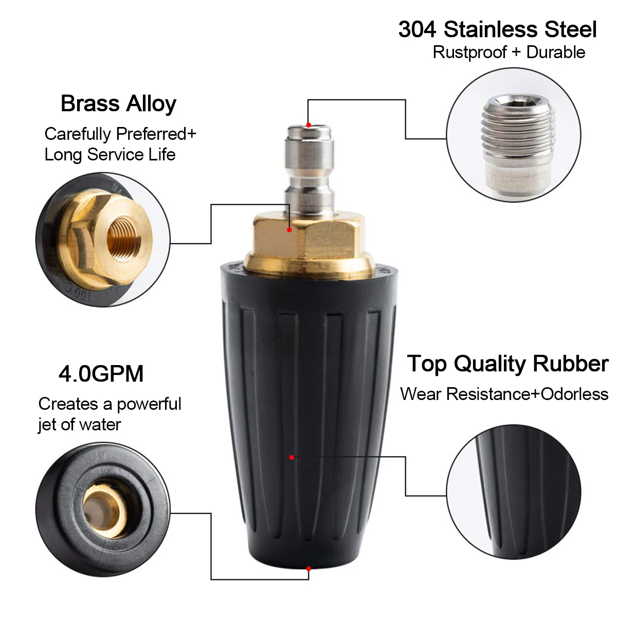 1 шт. распылитель с турбонасадкой для мойки высокого давления 1/4 дюйма быстрым