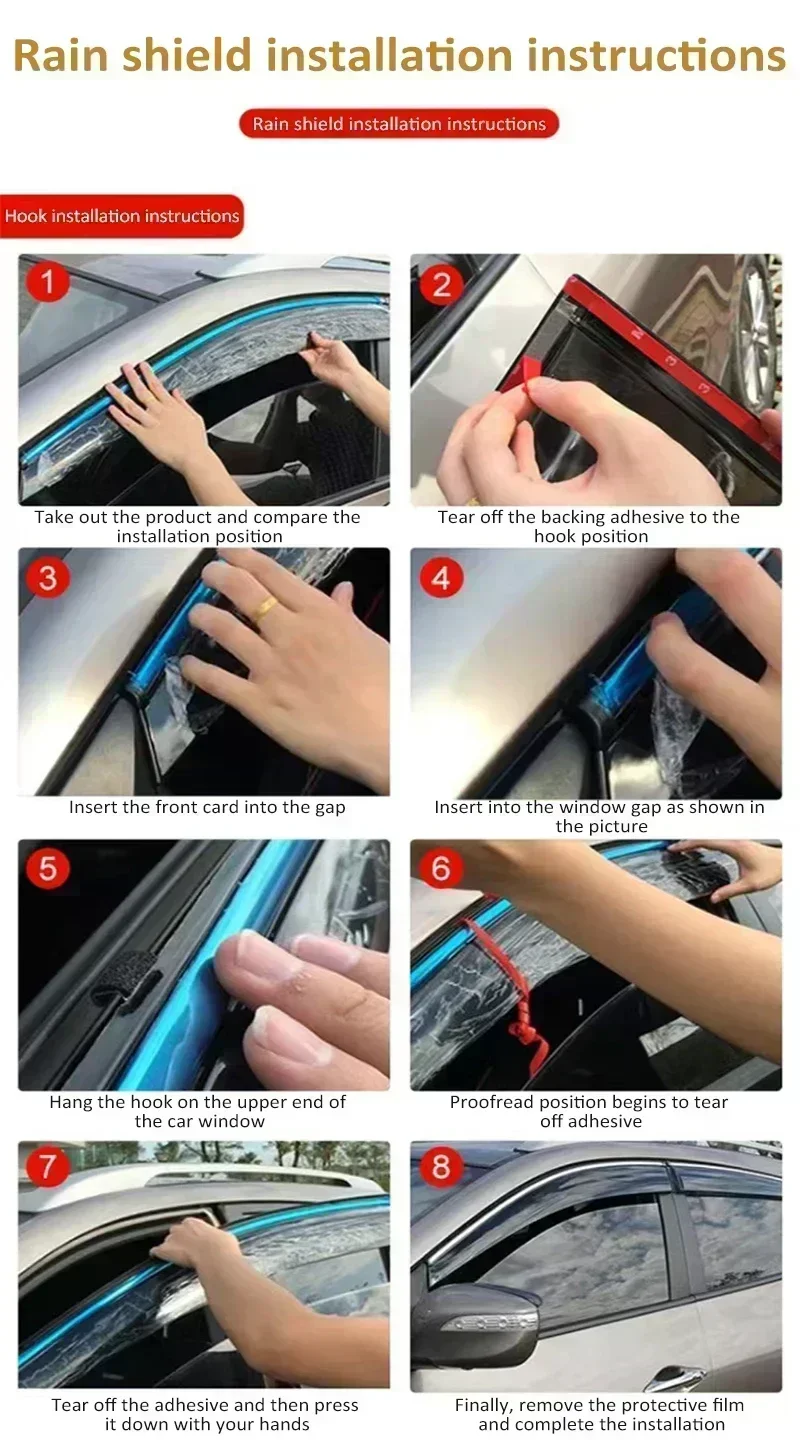 Автомобильный оконный козырек для Honda Accord 11th CY1 CY2 2023 2024 2025 2026 2027 Водонепроницаемый