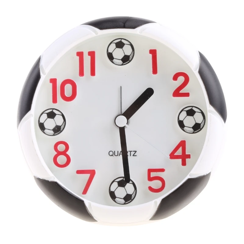 Decorative Football Ball Shaped Alarm Clock For Bedsides Bedroom Birthday Fans Gift