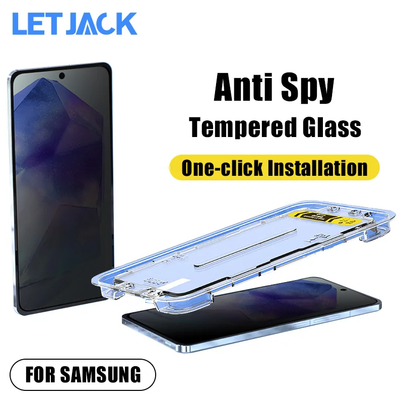 Противошпионское стекло с установкой одним нажатием для Samsung Galaxy A55 A35 A25 A15 A05 A05S A54