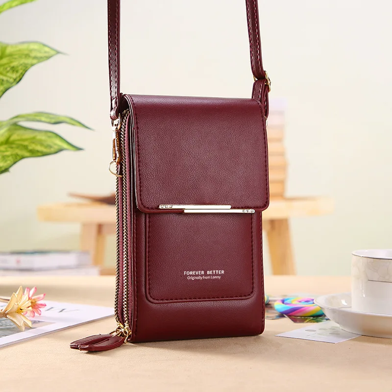 Crossbody Cell Phone Shoulder Bags for Women Touch Screen Phone Wallet Luxury Bags 2022 Ladies Card Hold Purse Clutch Handbags