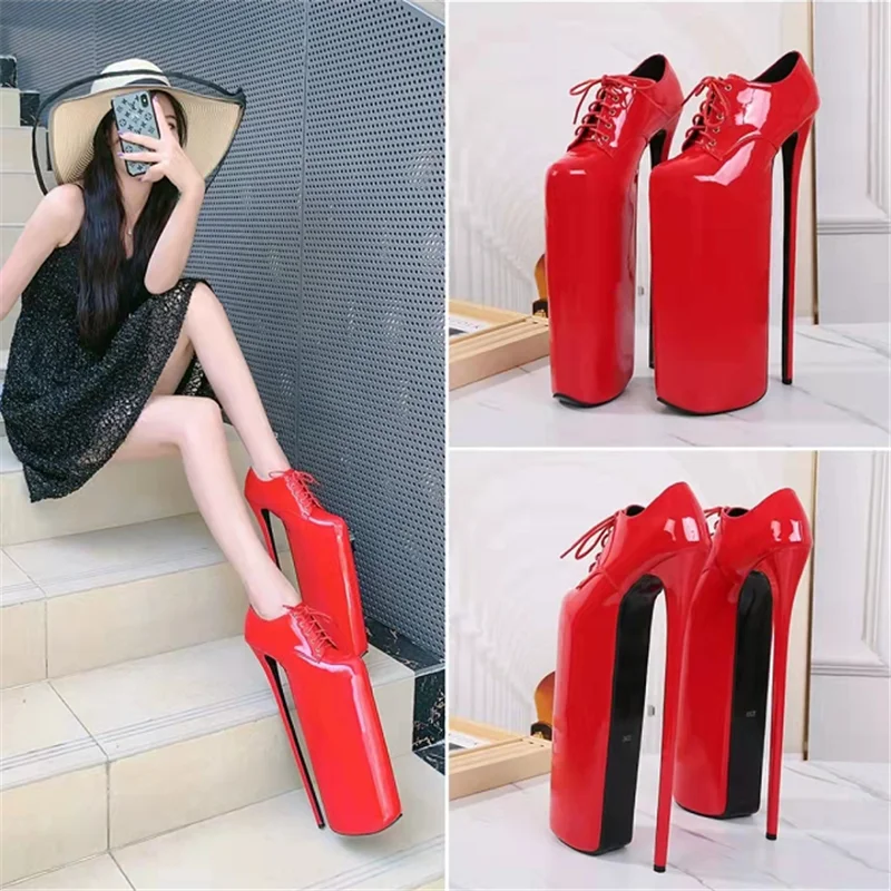 

New women's shoes 30cm thick bottom ladies stiletto net red sexy high quality stage performance single shoes 35-45 46