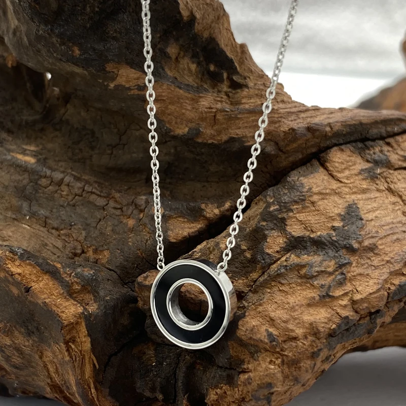 Винтажное круглое ожерелье с подвеской в виде белой ракушки из хирургической