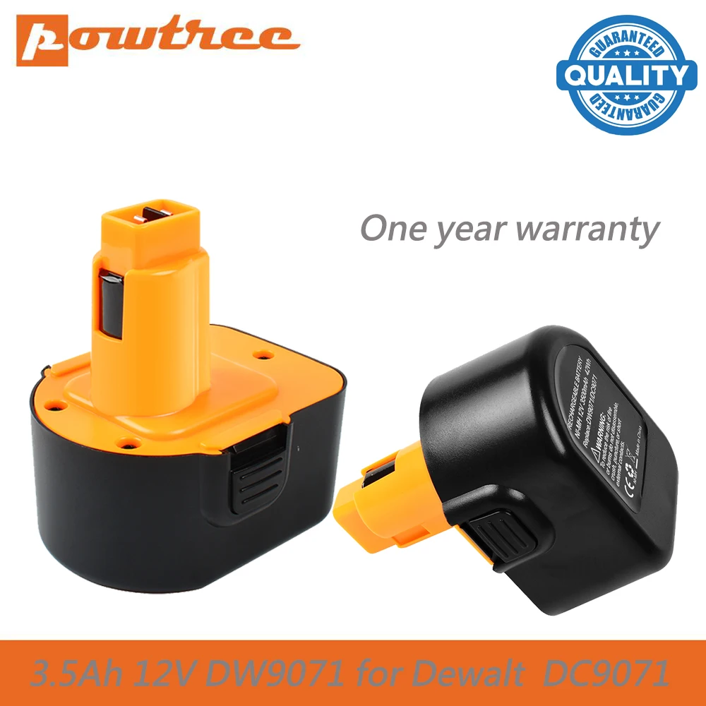 

Powtree 12V 3.5AH Ni-MH Battery for Dewalt DC9071 Battery Compatible with Dewalt DW9072 DC9071 DE9072 DE9074 DE9075 Tool Battery