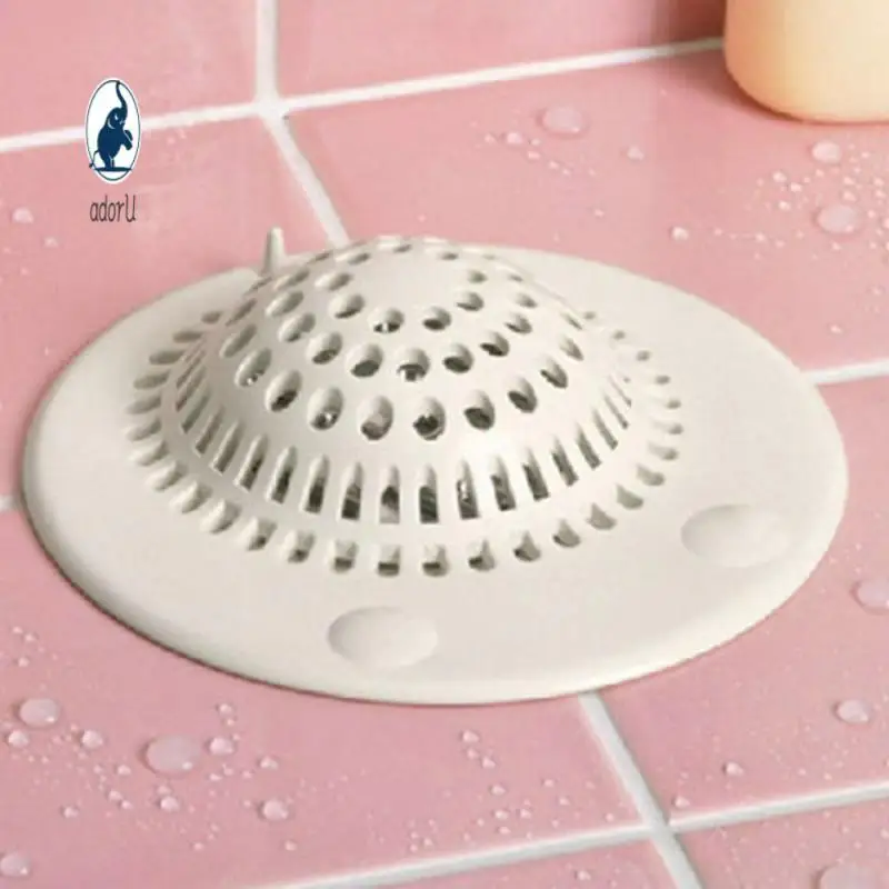 

1~10PCS Deodorant Beige Sewer Hair Filter Anti-clogging Hair Filter Kitchen Sewer Filter Silicone Sink Pad Reusable Sink Filter