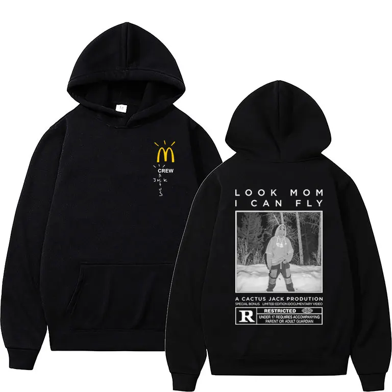 

Travis Scott Look Mom I Can Fly Print Hoodies Asap Rocky Streetwear Hip Hop Rapper Crew Cactus Jack Hoodie Men Women Sweatshirt
