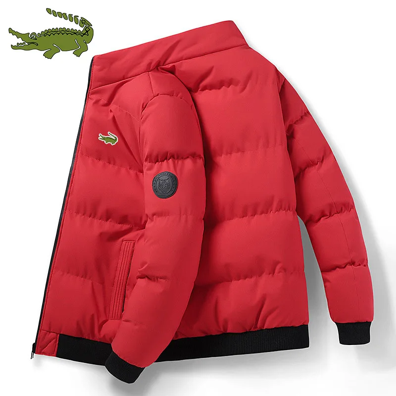

High quality men's warm windproof cotton jacket fashion casual thickened printed cotton jacket overcoat
