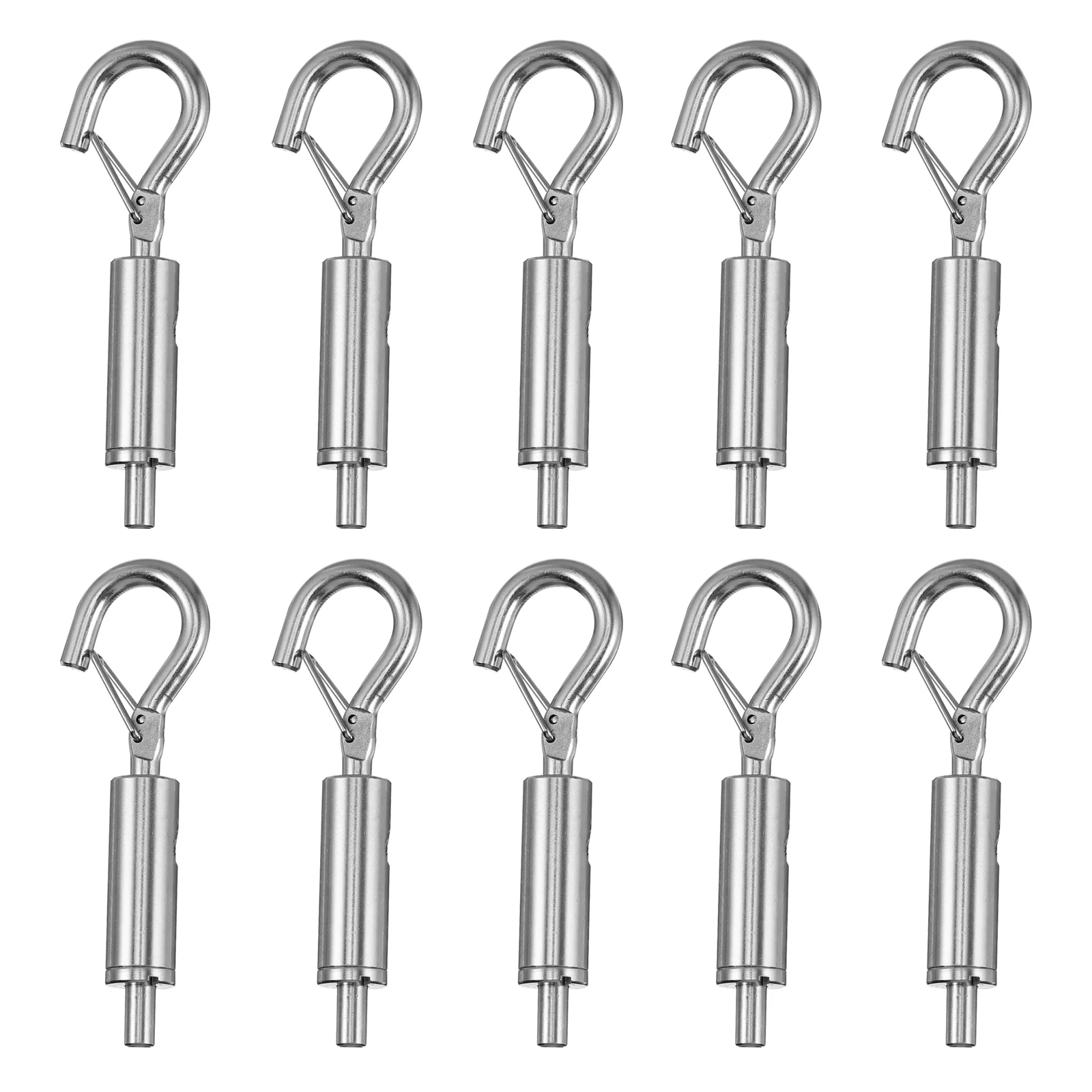

10 Pcs Spring Buckle Adjustment Hook Cable Guide Stainless Steel Clasp Turnbuckle Eye Outdoor Hooks