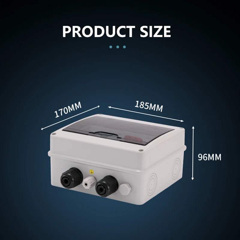 XIONGISolar Double PG Combiner Box PV с молниезащитой 1-вход-1 выход постоянного тока 600 В