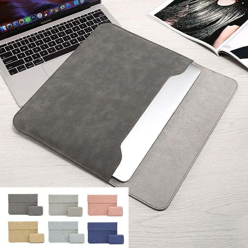 

Laptop Sleeve For Macbook Air 13 Case M1 M2 Pro 15 11 14 16 2021 Notebook Cover Huawei MateBook D14 D15 Laptop Bag PU Leather