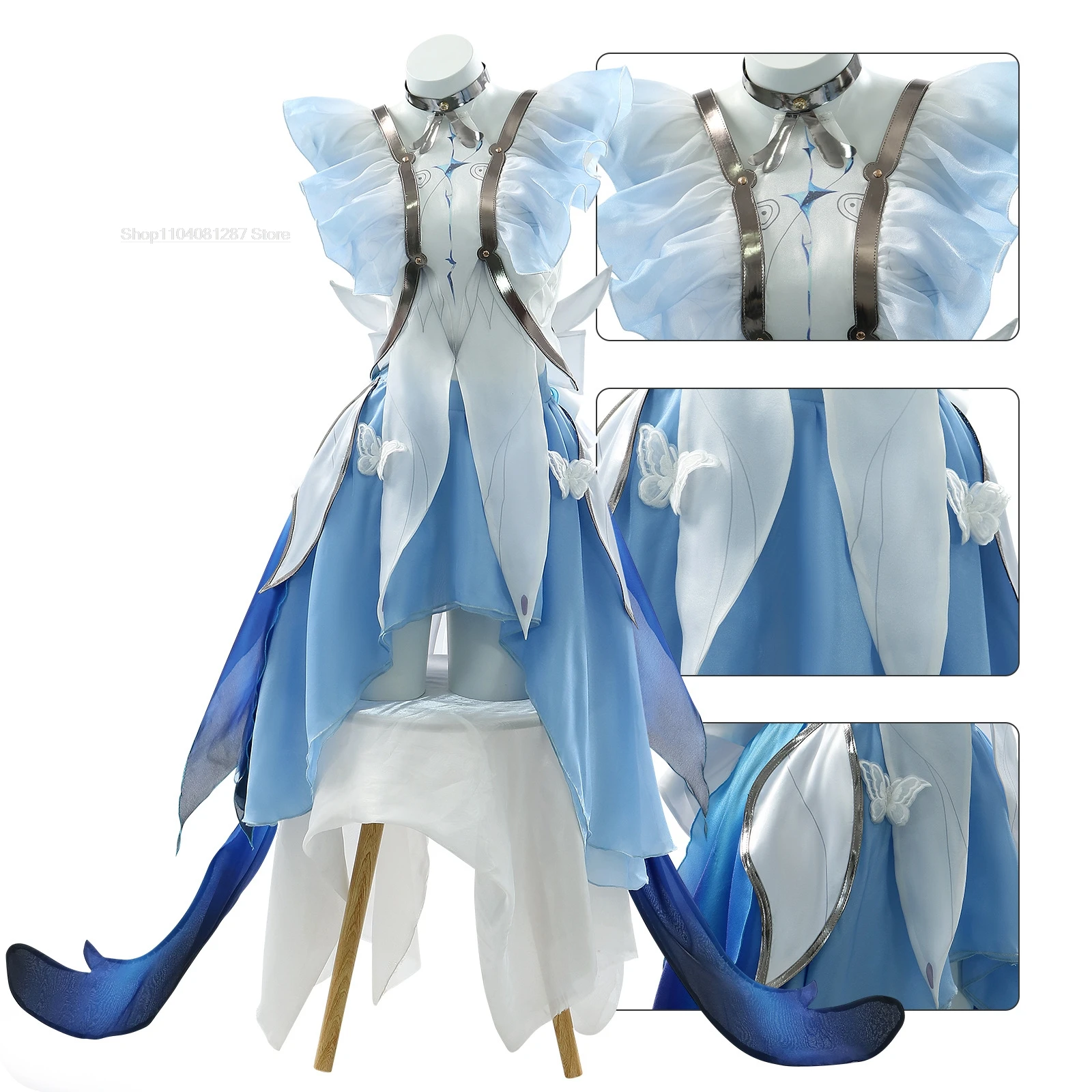 Костюм для косплея Шорроцевар парик игра волны электронное платье Крисница
