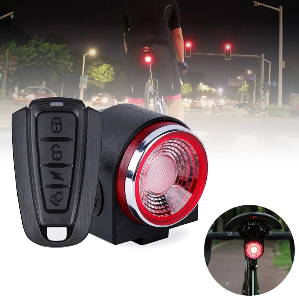 

A8 Road Bike Anti-theft Alarm Lock Automatic Brake Cycling Taillight Remote Control Bicycle Rear Light MTB Wireless Bell
