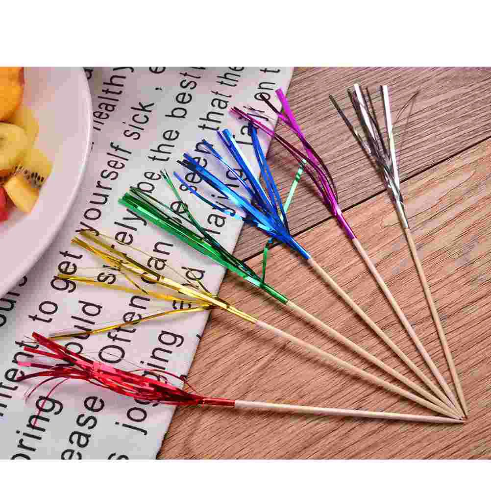 

Firworkwork Food Troppers Fireworks Cocktail Decorative Picks Handmade Bamboo Toothpicks Fruit