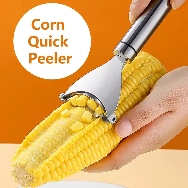 

Stainless Steel Corn Peeler Corn Planer Corn Easy Thresher Corn Knives Corns Quick Threshing Fruit Vegetable Tool Kitchen Gadget