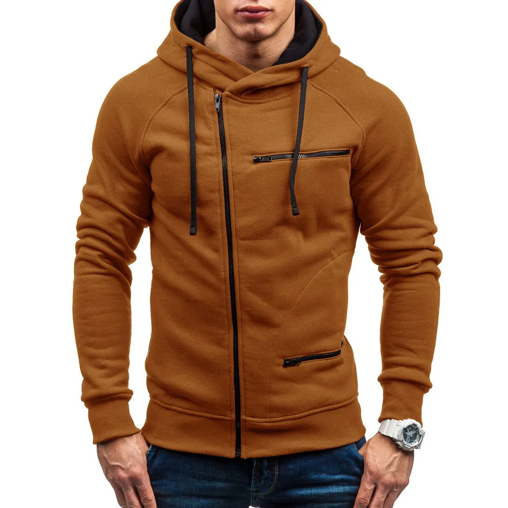 

Casual Men's Autumn Solid Sweatshirt Simple Stylish Male Long Sleeve Hoodie Sweatshirt Top Outwear Clothes sudadera hombre