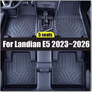 

Автомобильный коврик для ног из ТПЭ для DFSK Landian E5 NEV 2023 2024 ~ 2026, кожаный коврик для панели, коврик на заказ, интерьерный полный аксессуар Tappeto