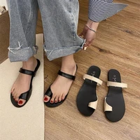 luxury women flat heels flip flop slippers 2022 new summer flat heels ins casual designer plus size beach sandals ladies slides