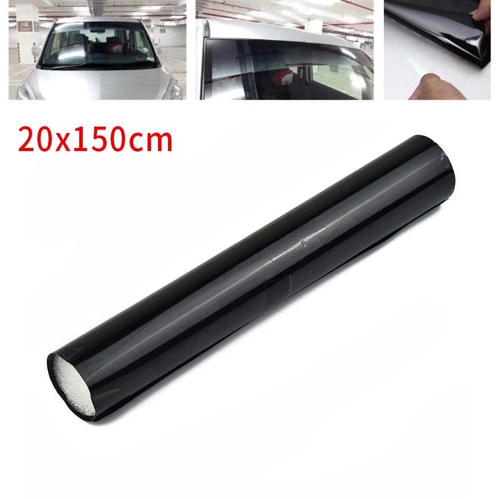 

20cmx150cm Car Front Windscreen Solar Films Black Transparent -Window Foils UV Protector Sun-Shade Sticker Films Accessories