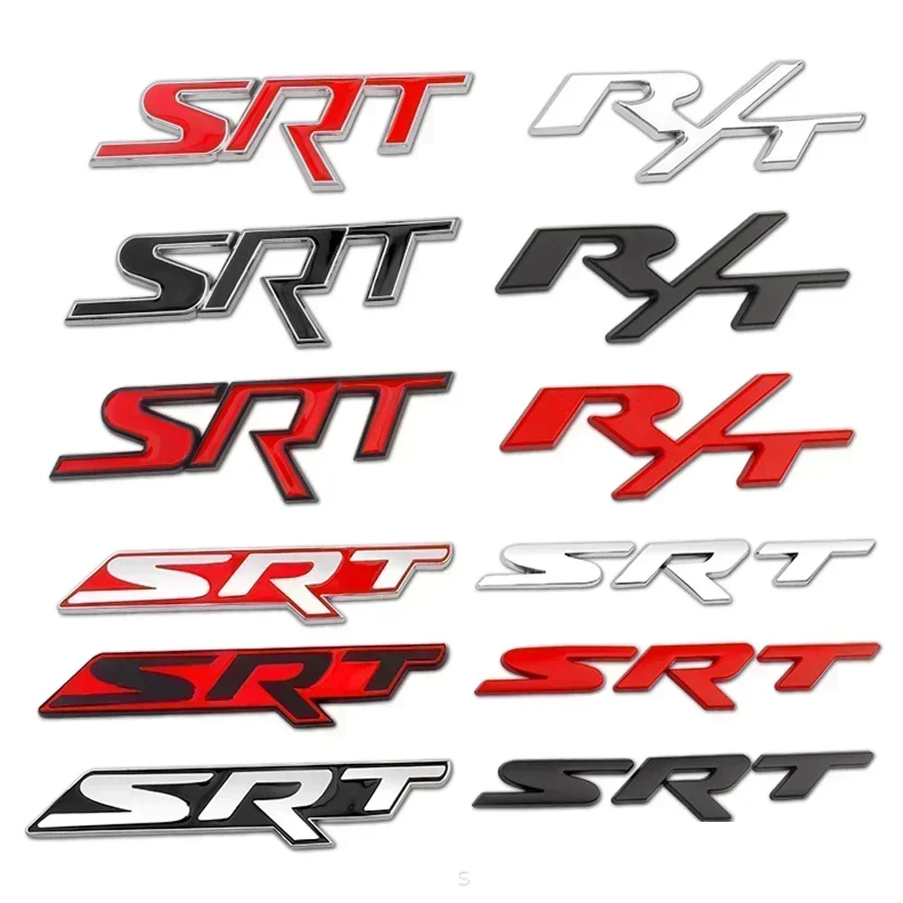 Фото 3D-эмблема из цинкового сплава SRT R/T для боковых крыльев и багажника автомобиля, аксессуары для тюнинга Dodge Challenger Charger Durango Ram №2
