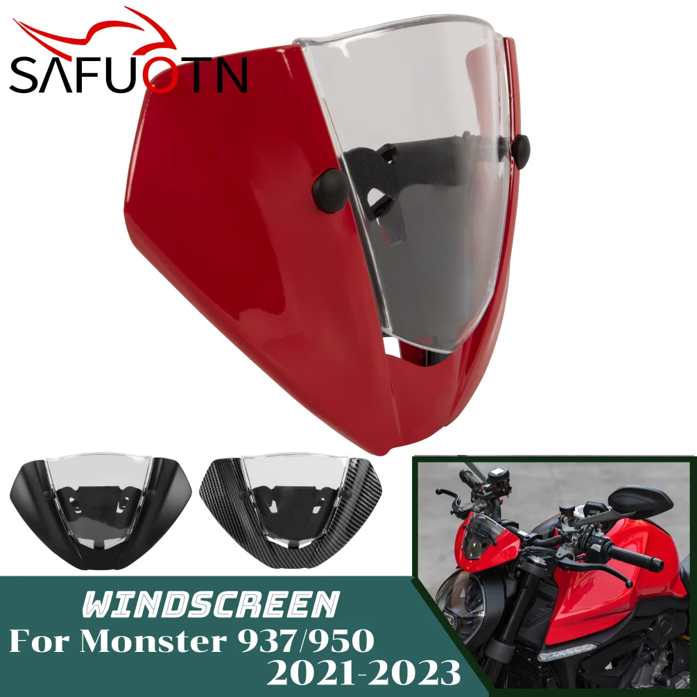 

Monster 937 950 Windshield Windscreen for Ducati Monster937 2021 2022 2023 Motorcycle Wind Deflector Shield Screen Accessories