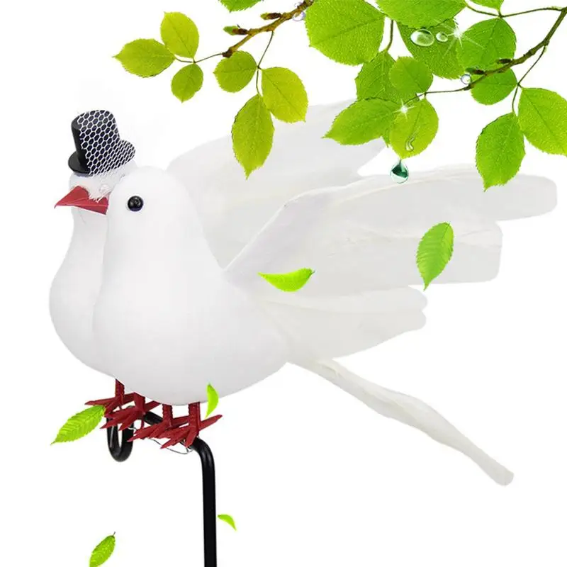 

Имитация голубя, орнамент, 2 шт., имитация птицы, модель голубя, орнамент, искусственное ремесло, пена, птицы, белая пена, птица, статуя для свадьбы