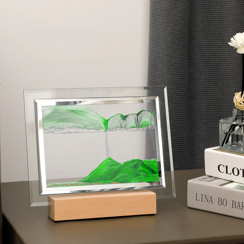 Квадратные 3D песочные часы 5 дюймов/7 дюймов рисование ночью Необычные