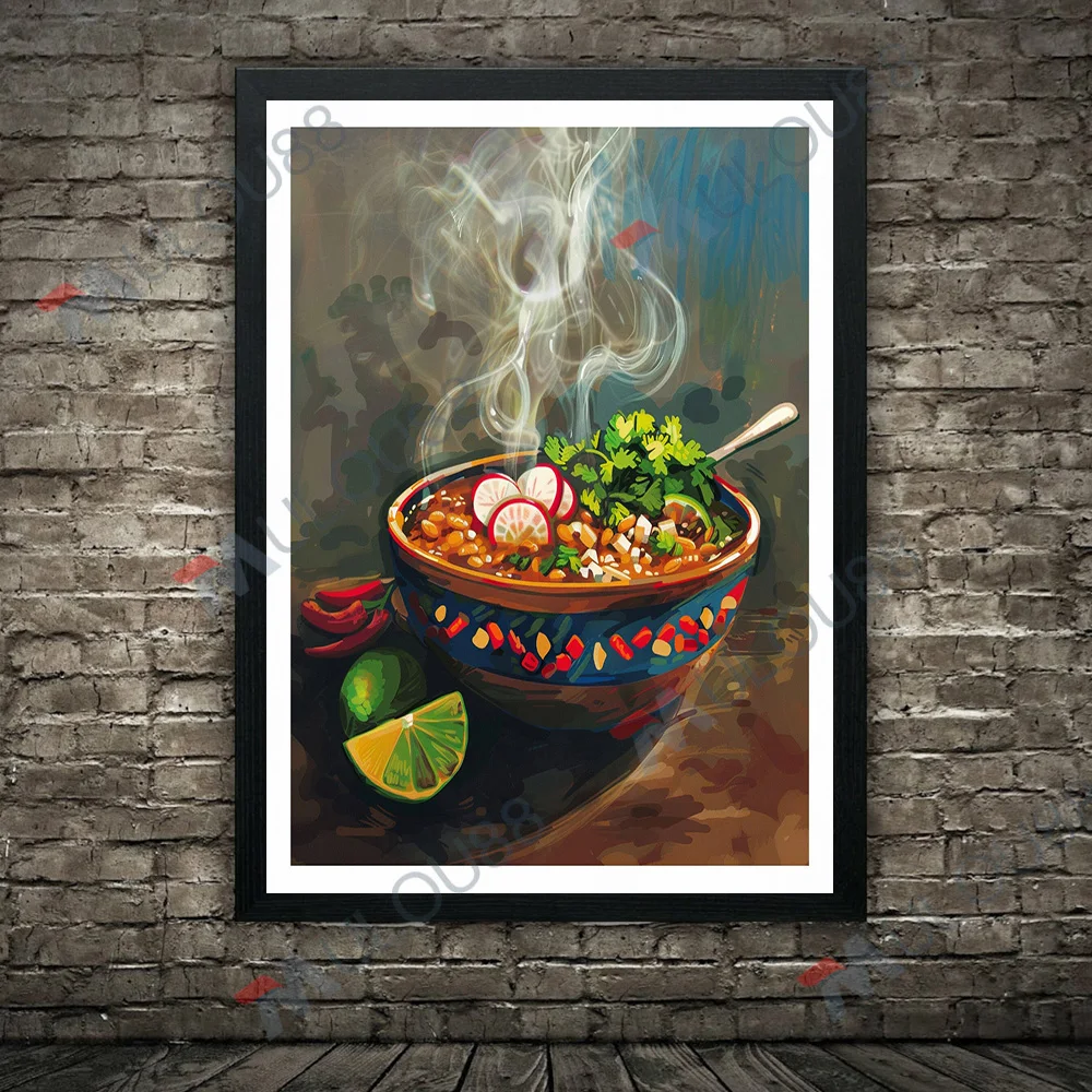 Настенная картина с традиционными мексиканскими блюдами восхитительное