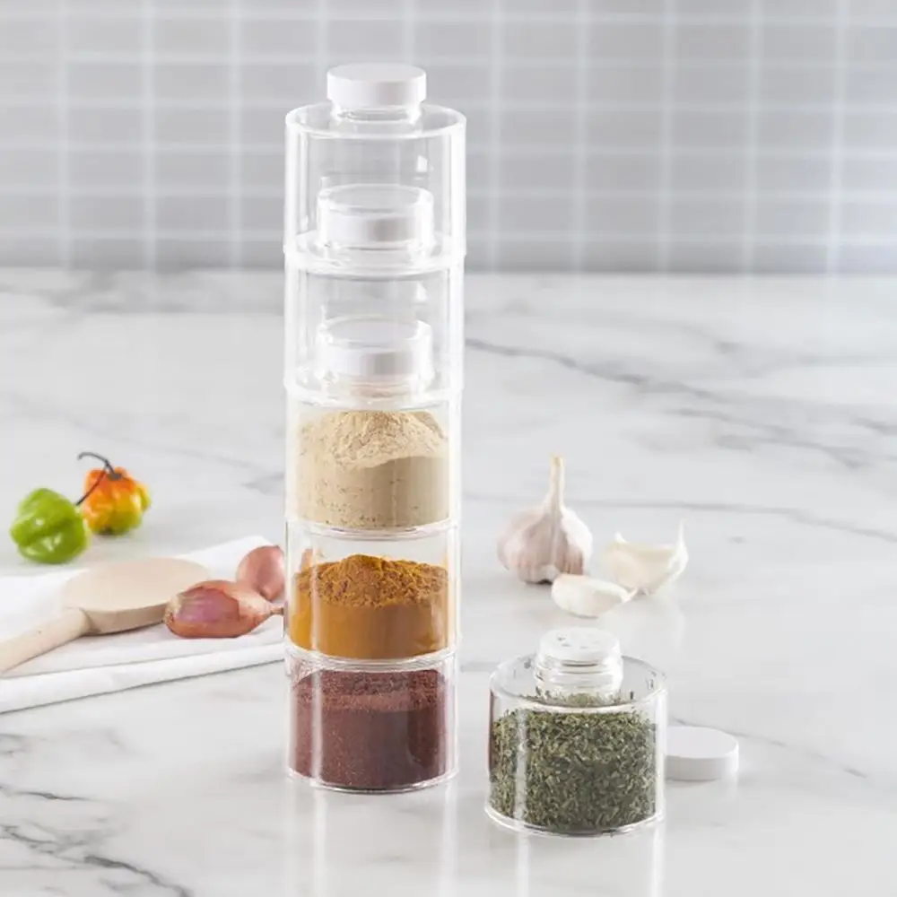 

Practical Seasoning Bottles Stackable Design Kitchen Tools Culinary Enthusiasts Condiment Box Organized Storage Versatile