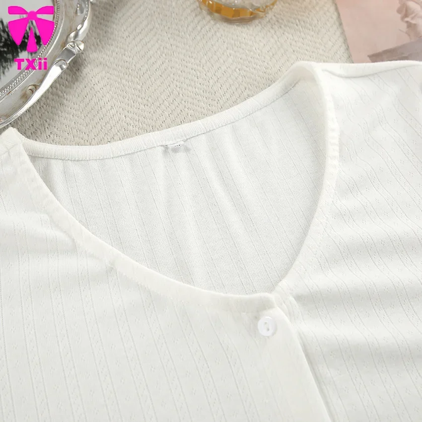 Женская вязаная пижама TXii с перекрестными краями