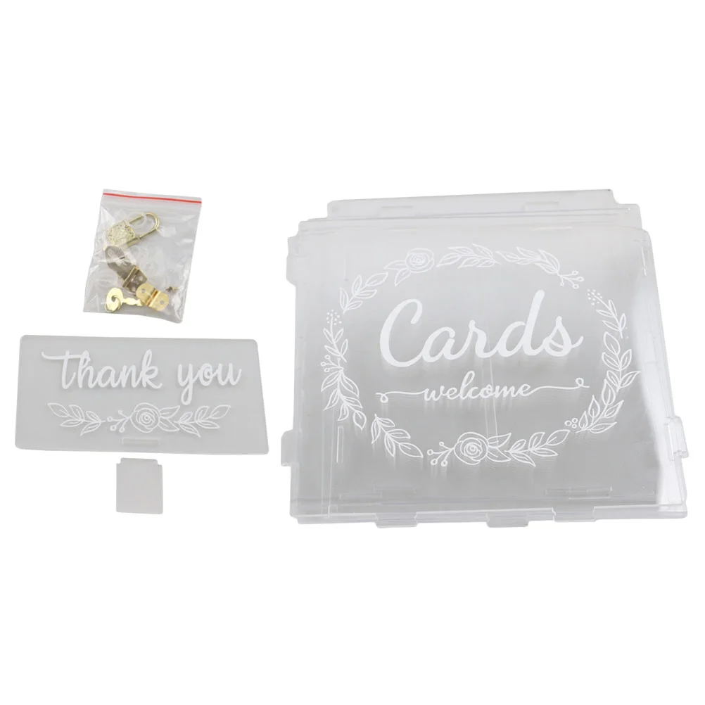 

Акриловая коробка для свадебных карт, «сделай сам», конверт, коробка для карт, коробка для хранения денег, свадебные принадлежности