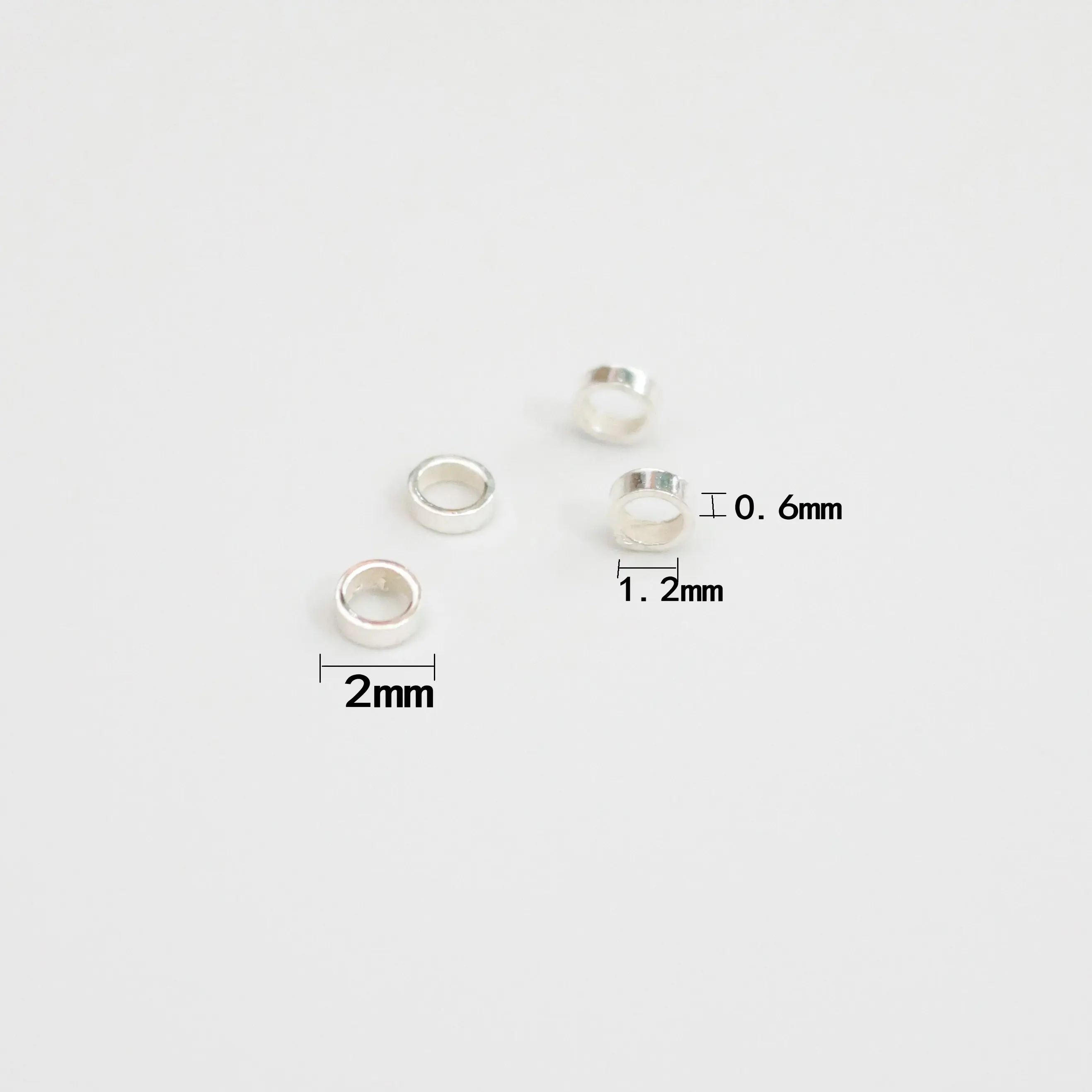 100 шт. тонкие обжимные концевые бусины для ювелирных изделий