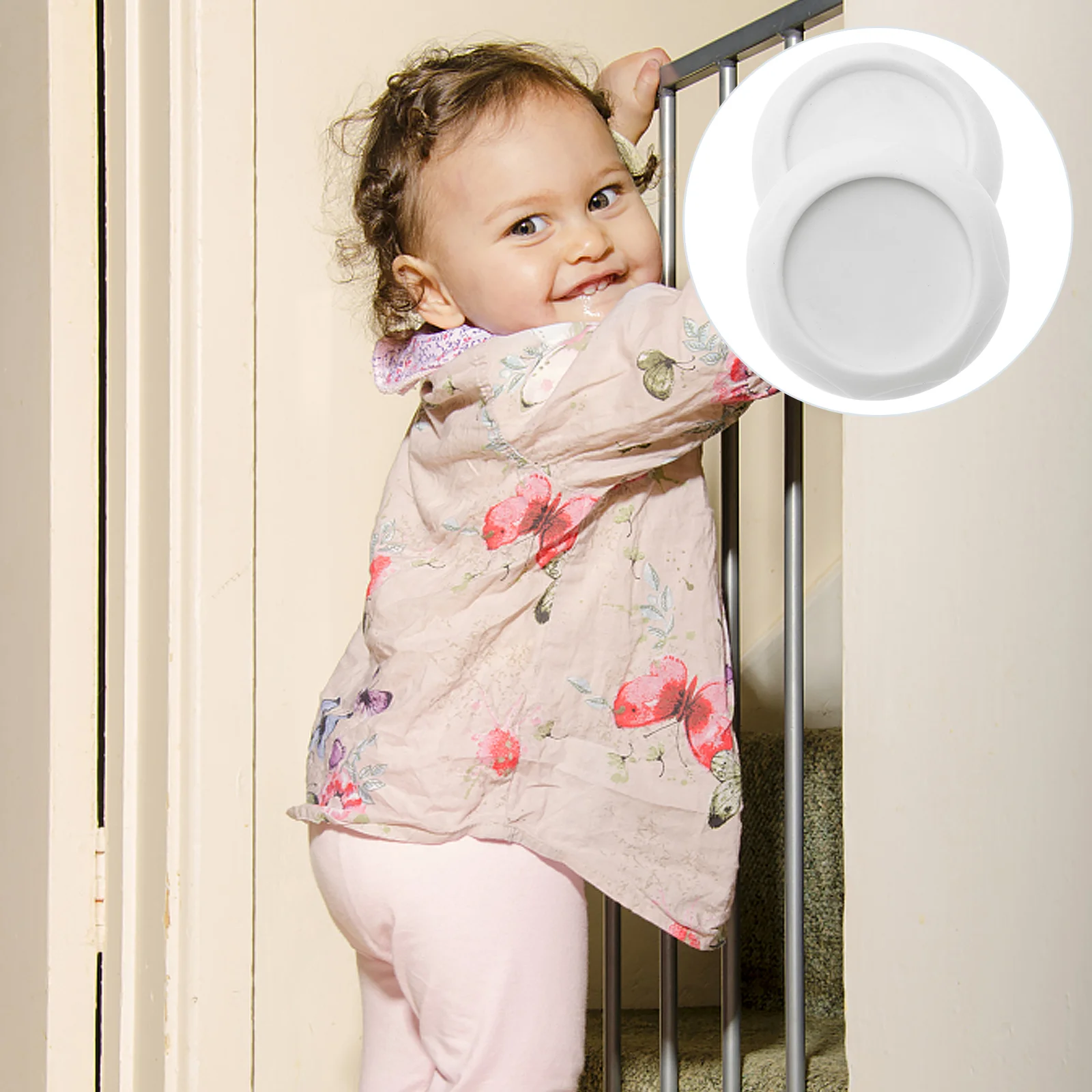 

2 Pcs Wall Protector Gate Pad Pet Baby Safety No Punching Cups App Indoor Gates