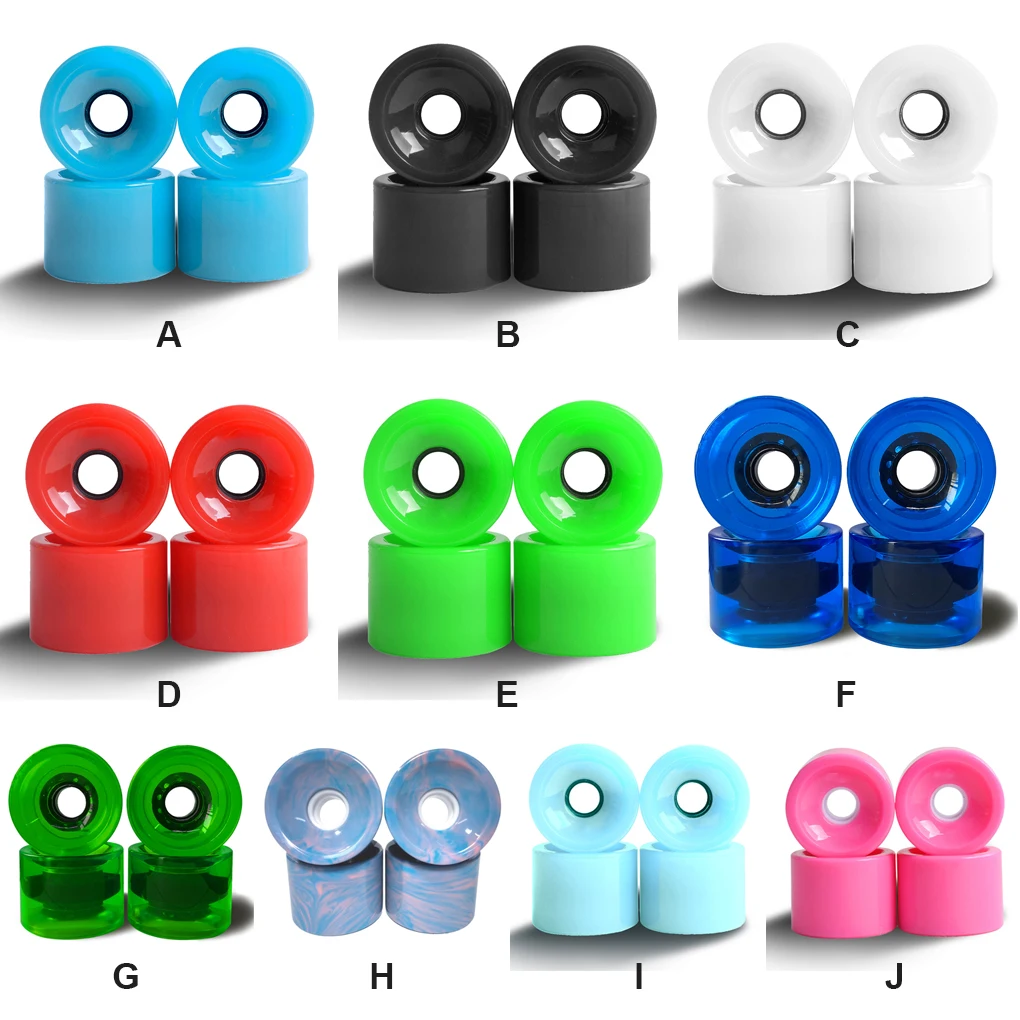 

Pack of 4 Skate Board Wheel with Bearings Longboard Wheels Replacement
