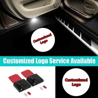2pcs wireless universal customized logo car door led welcome courtesy laser projector shadow lights kit for all car model