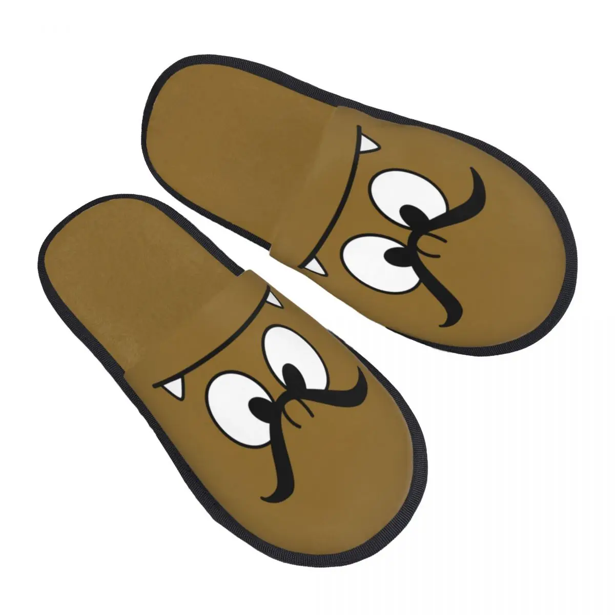 Коричневые тапочки из пены с эффектом памяти на заказ коричневые изображением