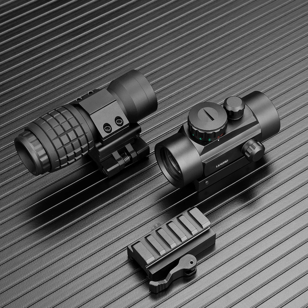 Диана 1X40 Зеленый Красный точка зрения тактическая Оптика прицел подходит 11/20 мм