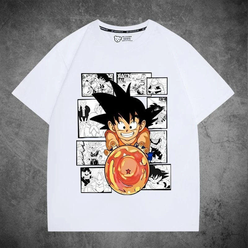 Летняя футболка Dragon Ball 2026 с принтом манги Гоку для мальчиков и девочек, повседневная ретро-футболка для детей 3-12 лет (art.: 3920d91e98f83) - 3920d91e98f83