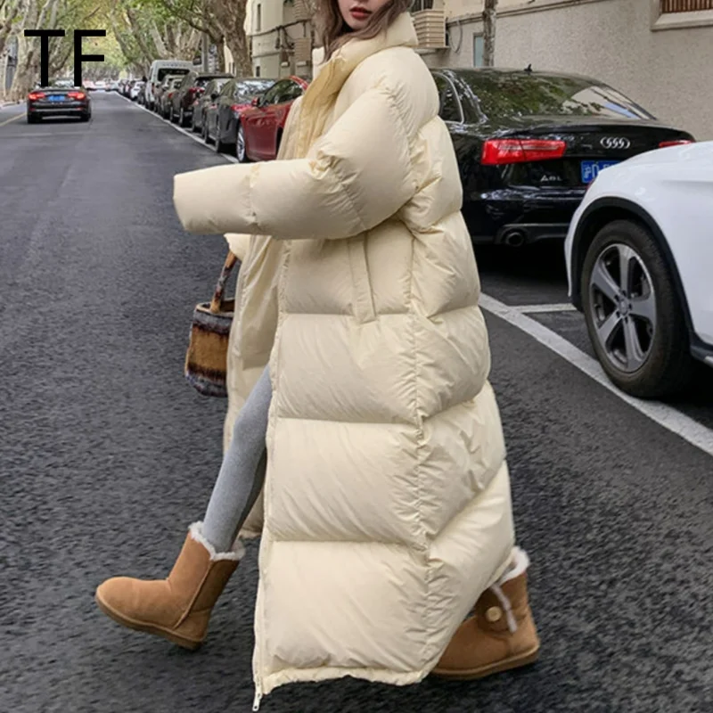 Зимние новые толстые теплые длинные пуховики