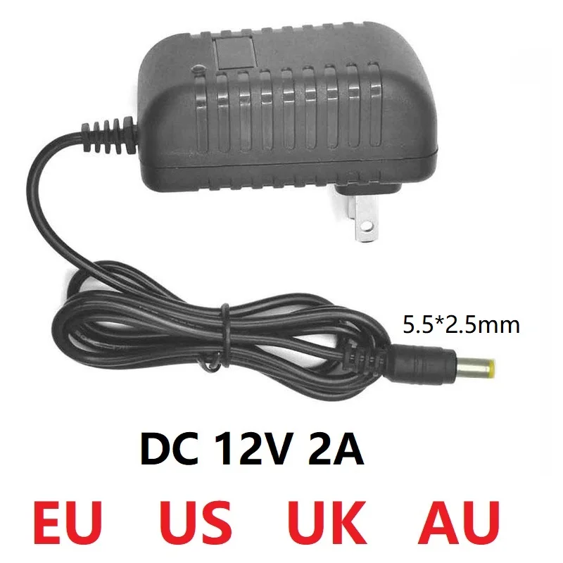 

DC 12V 2A EU US Power Adapter Supply For Ptz Security CCTV WiFi IP Camera EU US AU UK Plug AC 100-240V