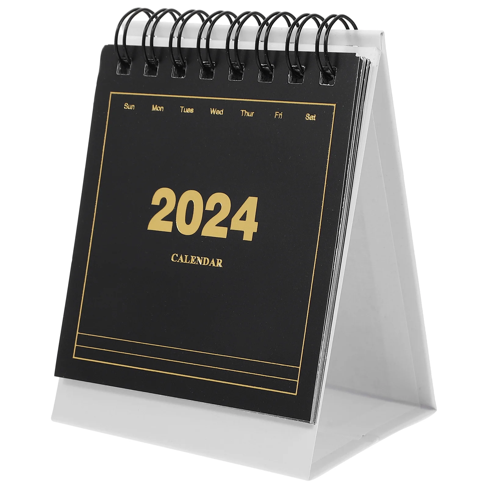 

Desk Calendar Small Decor Desktop 2023-2024 Standing Flip Paper Table Mini Office