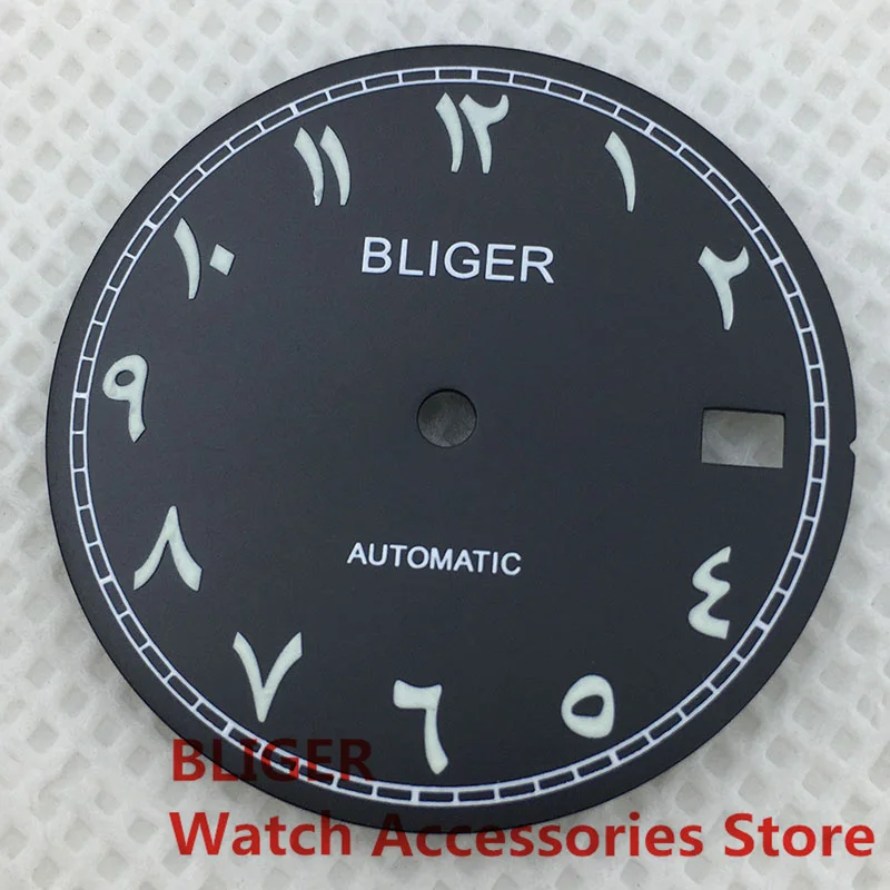 

BLIGER 29mm Sterile Watch Dial Black Blue Green Pink Purple For NH35/NH35A Movements 3 O'clock Crown No Luminous