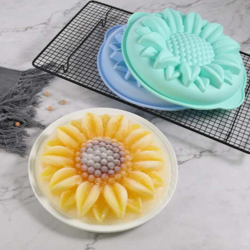 

Sunflower Baking Tray High Temperature Resistant Silicone Mold for Microwave Oven Kitchen Cake Mold Chocolate cookie Baking Tool