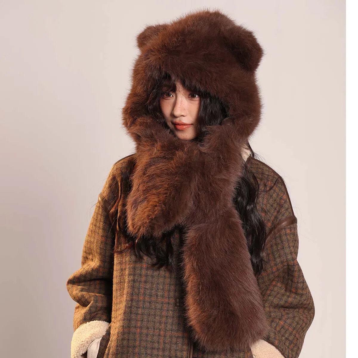 Зимний Комплект Шапки И Шарфа-бомбер Унисекс Многофункциональная Балаклава