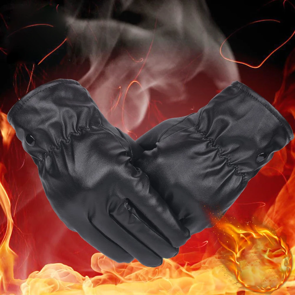 

Winter Gloves Padded Fleece Cycling Motorcycle MTB Bike Gloves Bicycle Full Finger Touch Screen Gloves Water Resistant