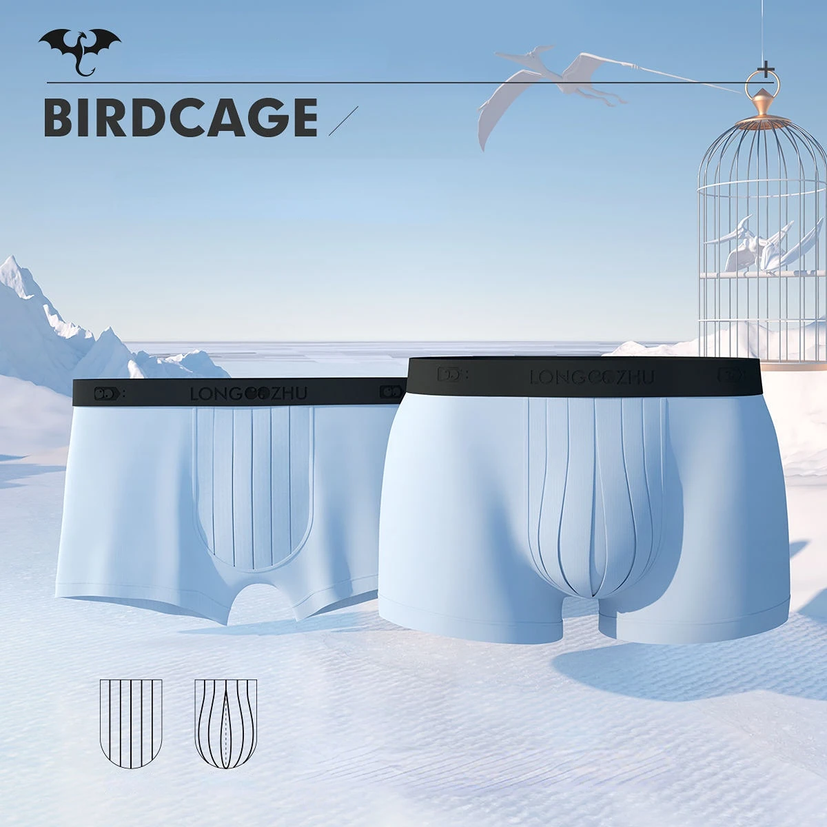 Man Bulge Penis Pouch Underwear Sexy Big Dick Boxers Foldable U-Convex Lingerie Modal Soft Gay Panties Low Waist Enhance Shorts