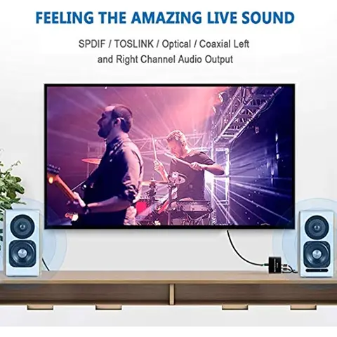 DAC конвертер 192 кГц  HDMI ARC  Toslink/Coaxial в RCA 3.5 мм